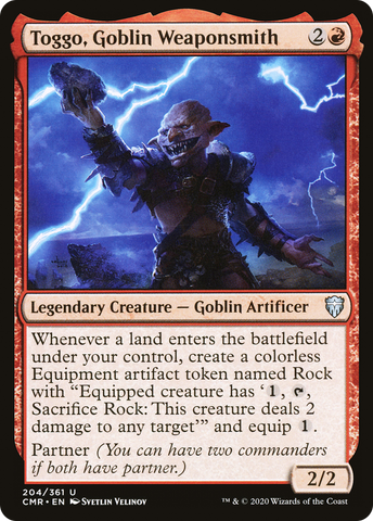 {C} Toggo, Goblin Weaponsmith [Commander Legends][CMR 204]