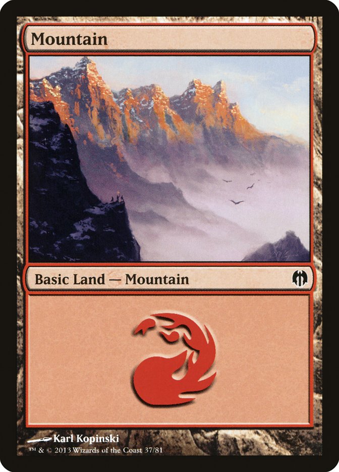 {B}[DDL 037] Mountain (37) [Duel Decks: Heroes vs. Monsters]