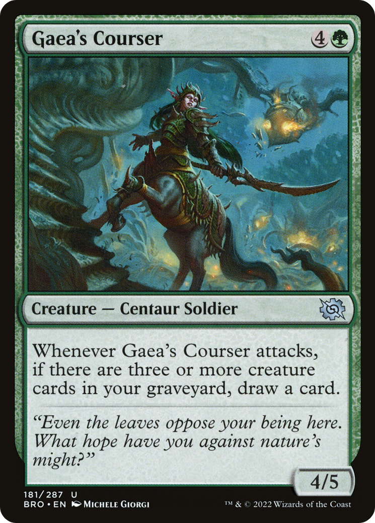 {C} Gaea's Courser [The Brothers' War][BRO 181]