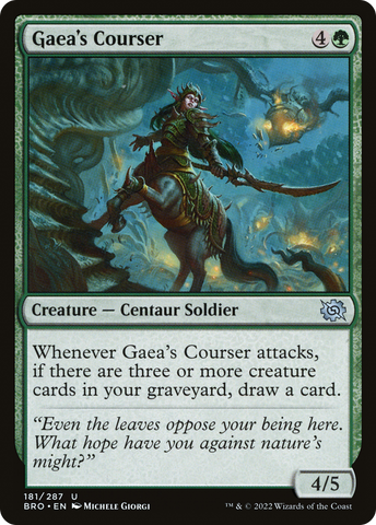 {C} Gaea's Courser [The Brothers' War][BRO 181]