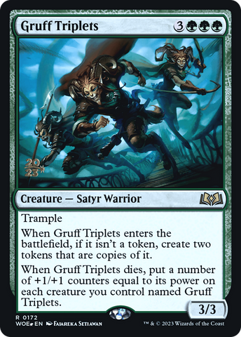 {@R} Gruff Triplets [Wilds of Eldraine Prerelease Promos][PR WOE 172]