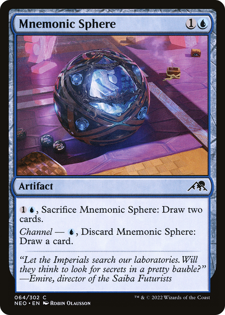 {C} Mnemonic Sphere [Kamigawa: Neon Dynasty][NEO 064]