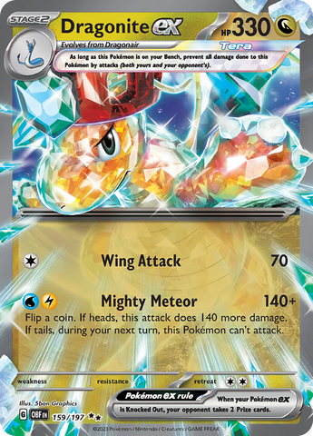 Dragonite ex 159 - SV03 Obsidian Flames Holofoil