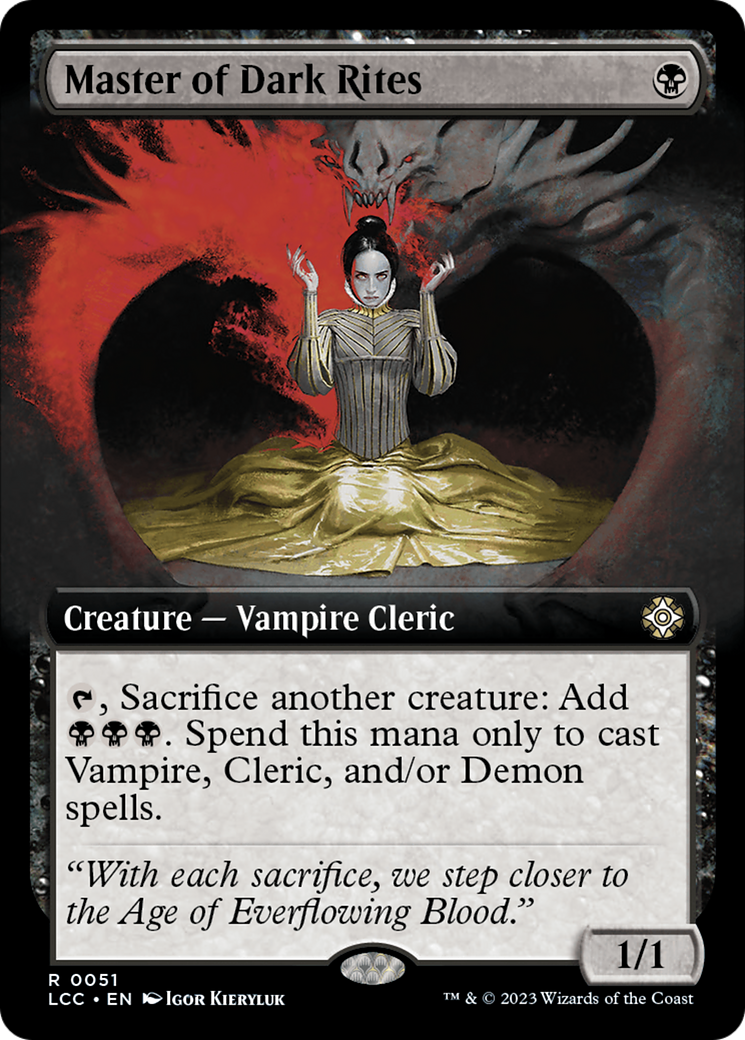 {R} Master of Dark Rites (Extended Art) [The Lost Caverns of Ixalan Commander][LCC 051]