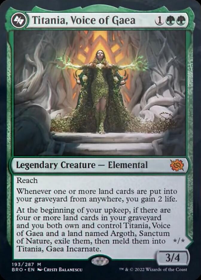 {R} Titania, Voice of Gaea [The Brothers' War][BRO 193]