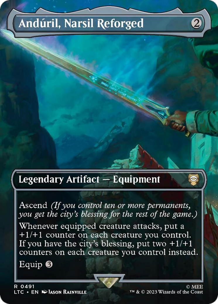 {R} Anduril, Narsil Reforged (Borderless) [The Lord of the Rings: Tales of Middle-Earth Commander][LTC 491]