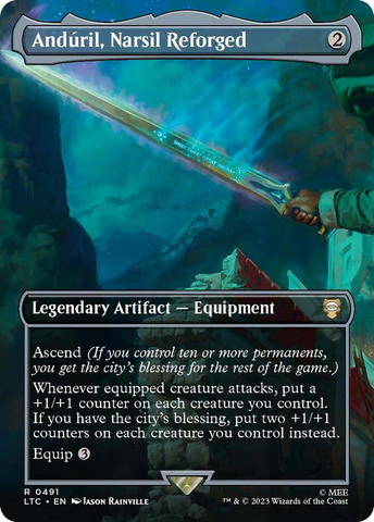 {R} Anduril, Narsil Reforged (Borderless) [The Lord of the Rings: Tales of Middle-Earth Commander][LTC 491]