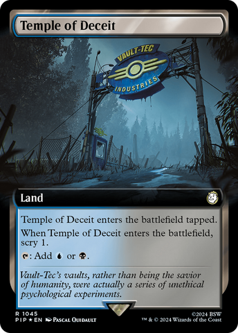 {R} Temple of Deceit (Extended Art) (Surge Foil) [Fallout][PIP 1045]