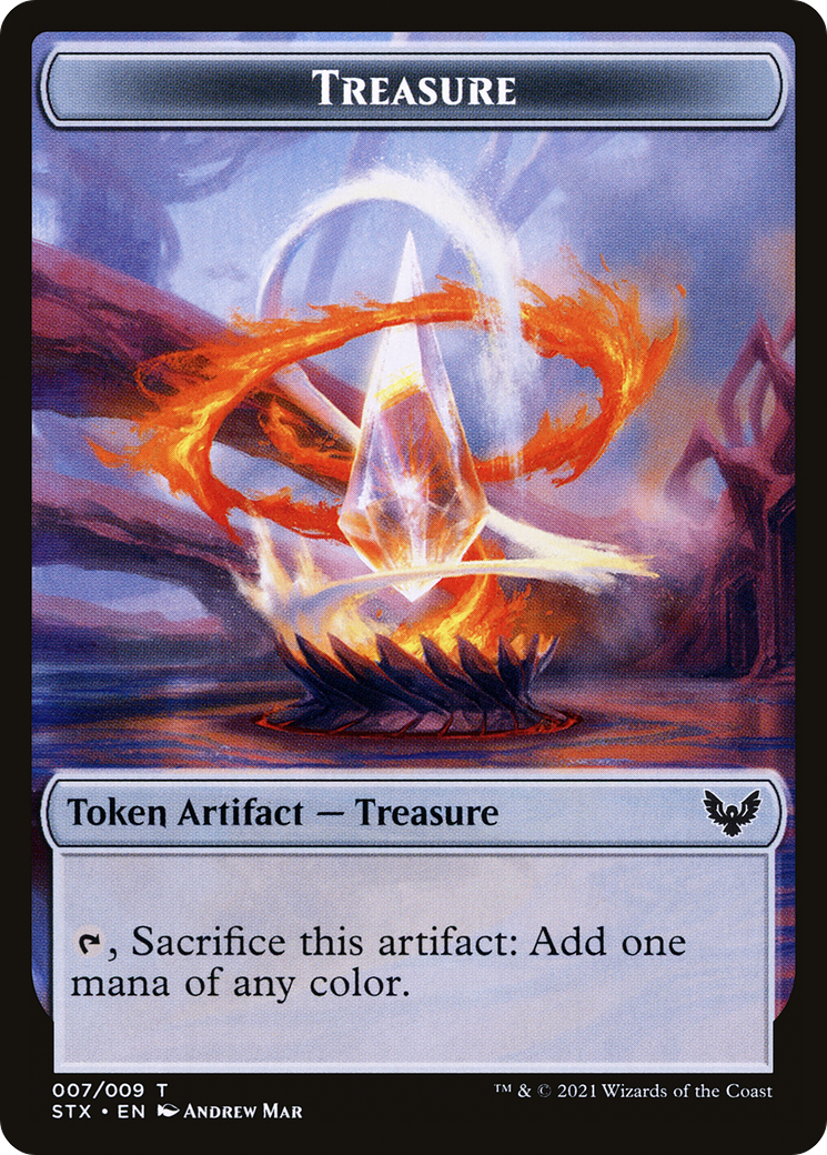 {T} Treasure Token [Strixhaven: School of Mages Tokens][TSTX 007]