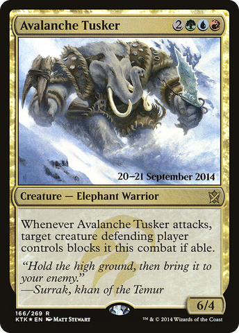 {R} Avalanche Tusker [Khans of Tarkir Prerelease Promos][PR KTK 166]