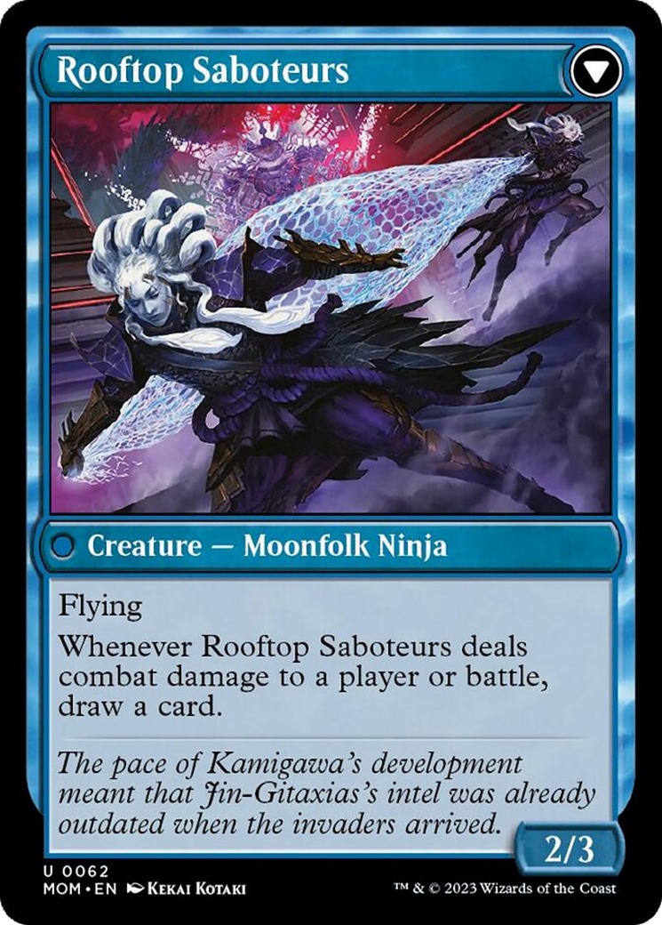{C} Invasion of Kamigawa // Rooftop Saboteurs [March of the Machine][MOM 062]