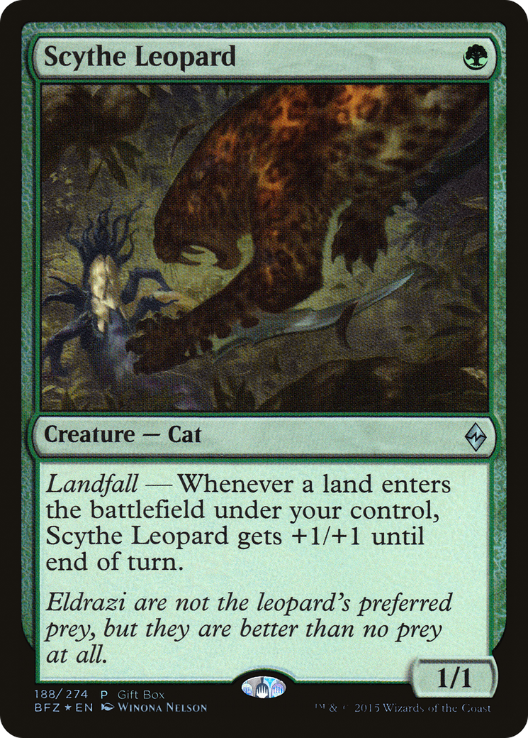 {C} Scythe Leopard (Gift Box) [Battle for Zendikar Promos][PA BFZ 188] - Misty Mountain Games
