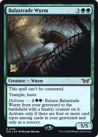 {@R} Balustrade Wurm [Duskmourn: House of Horror Prerelease Promos][PR DSK 168]