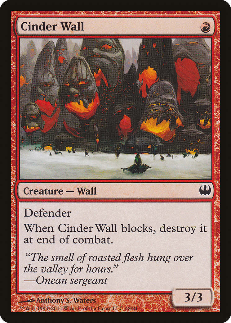 {C} Cinder Wall [Duel Decks: Knights vs. Dragons][DDG 048]