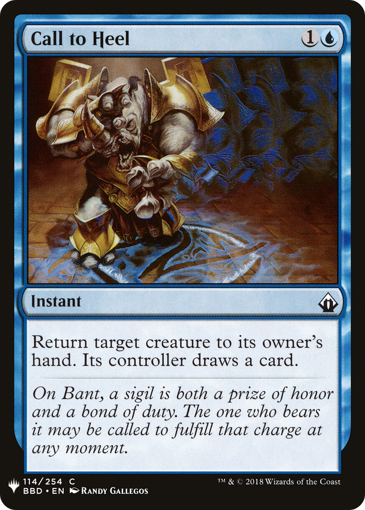 {C} Call to Heel [Mystery Booster][LS BBD 114]