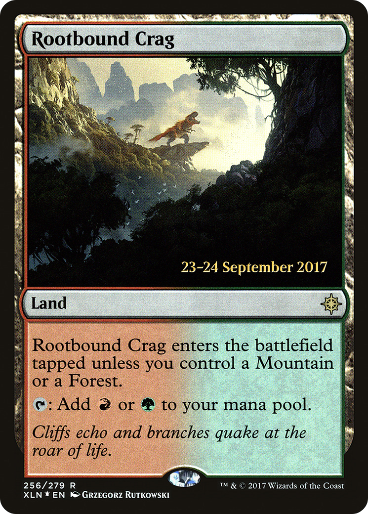 {R} Rootbound Crag [Ixalan Prerelease Promos][PR XLN 256] - Misty Mountain Games