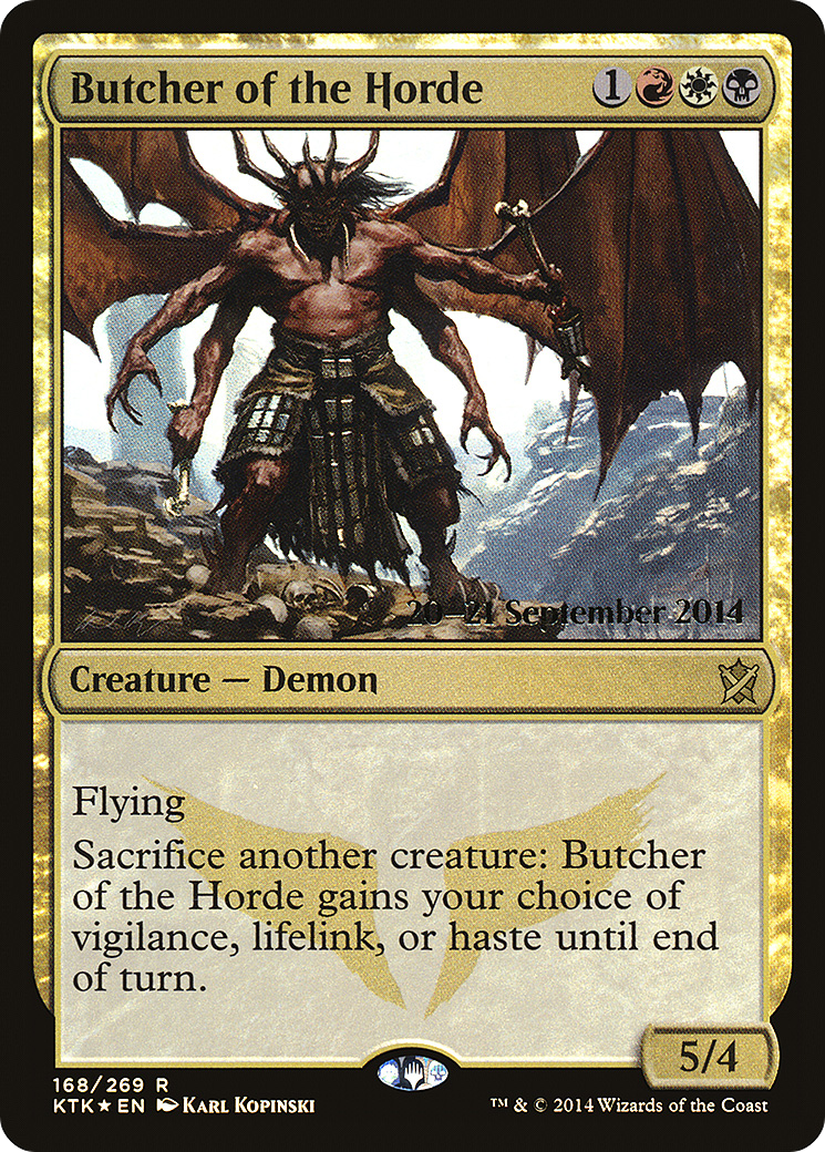 {R} Butcher of the Horde [Khans of Tarkir Prerelease Promos][PR KTK 168] - Misty Mountain Games