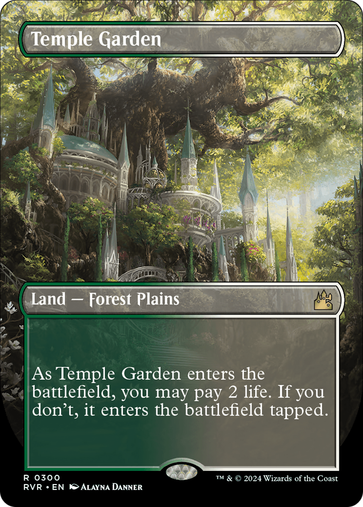 {R} Temple Garden (Borderless) [Ravnica Remastered][RVR 300]