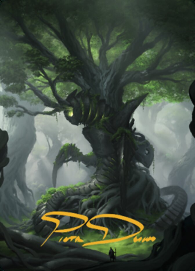 {A} Forest Art Card (Gold-Stamped Signature) [The Brothers' War Art Series][GS ABRO 053]