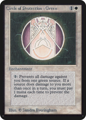 {C} Circle of Protection: Green [Alpha Edition][LEA 011]