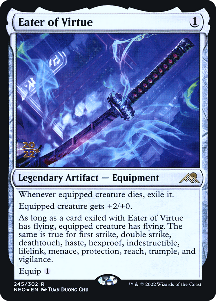 {R} Eater of Virtue [Kamigawa: Neon Dynasty Prerelease Promos][PR NEO 245]