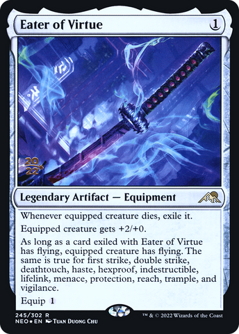 {R} Eater of Virtue [Kamigawa: Neon Dynasty Prerelease Promos][PR NEO 245]