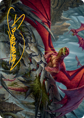 {A} Hoarding Broodlord Art Card (Gold-Stamped Signature) [March of the Machine Art Series][GS AMOM 023]