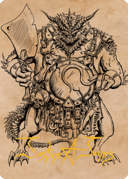 {A} Thrakkus the Butcher Art Card (Gold-Stamped Signature) [Commander Legends: Battle for Baldur's Gate Art Series][GS ACLB 077]