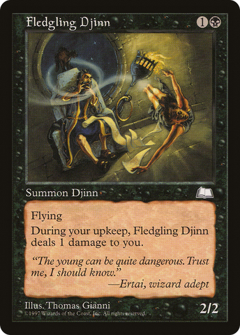 {C} Fledgling Djinn [Weatherlight][WTH 069]