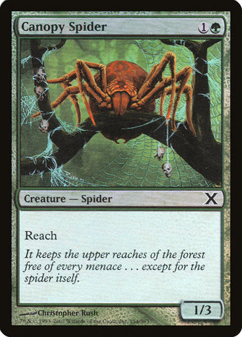 {C} Canopy Spider (Premium Foil) [Tenth Edition][FP 10E 254]