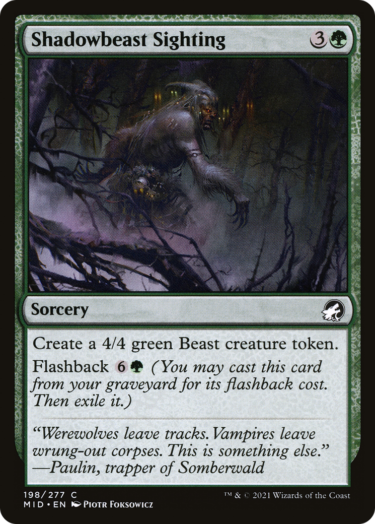 {C} Shadowbeast Sighting [Innistrad: Midnight Hunt][MID 198]