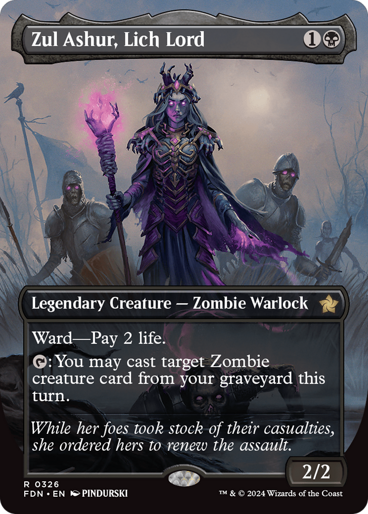 {@R} Zul Ashur, Lich Lord (Borderless) [Foundations][FDN 326]