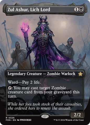 {@R} Zul Ashur, Lich Lord (Borderless) [Foundations][FDN 326]