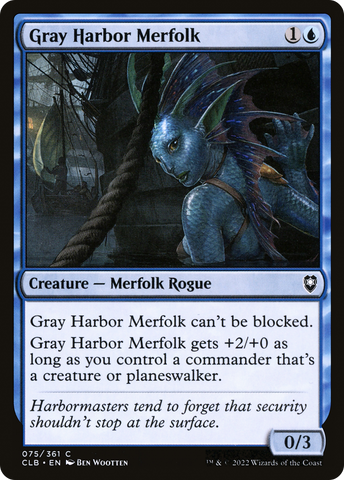 {C} Gray Harbor Merfolk [Commander Legends: Battle for Baldur's Gate][CLB 075]
