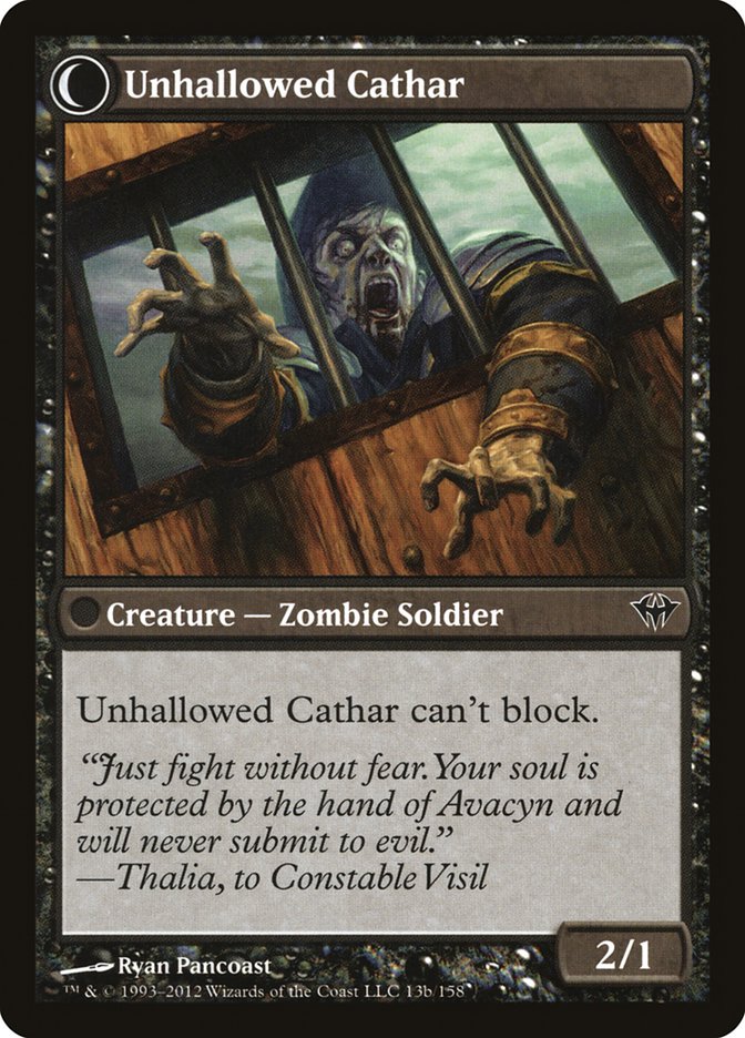 {C} Loyal Cathar // Unhallowed Cathar [Dark Ascension][DKA 013]