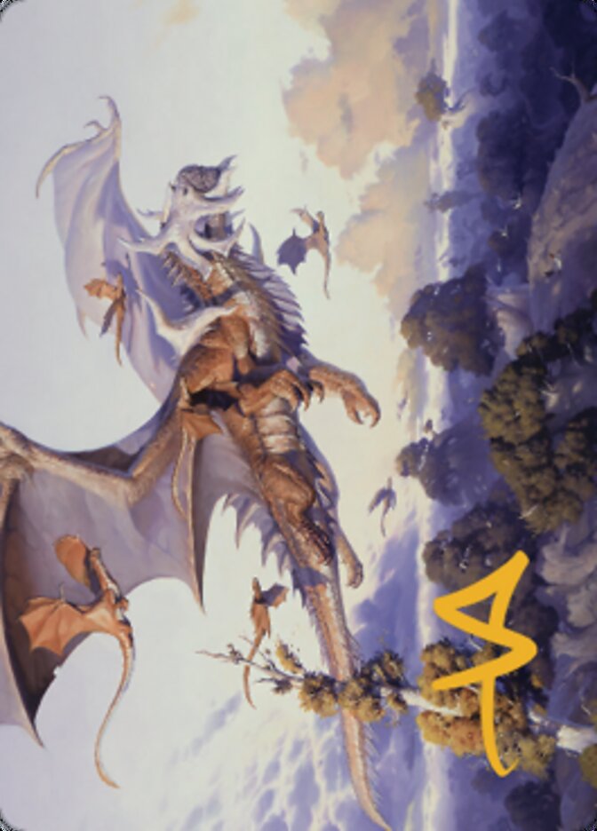 {A} Rith, Liberated Primeval Art Card (Gold-Stamped Signature) [Dominaria United Art Series][GS ADMU 052]