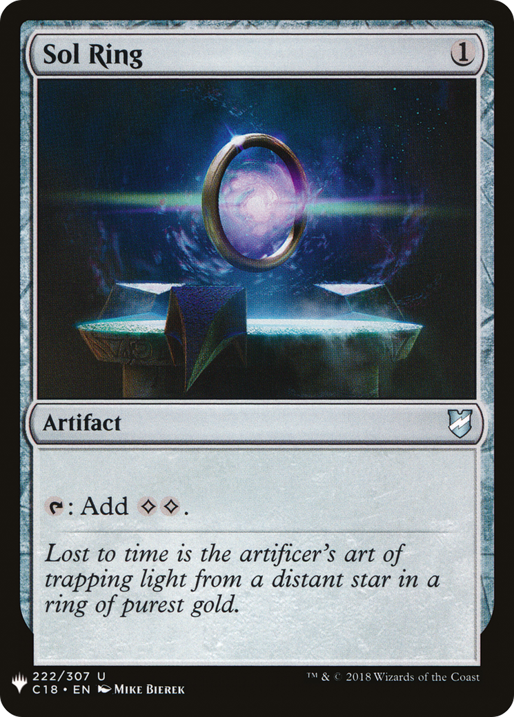 {C} Sol Ring [LIST C18-222]