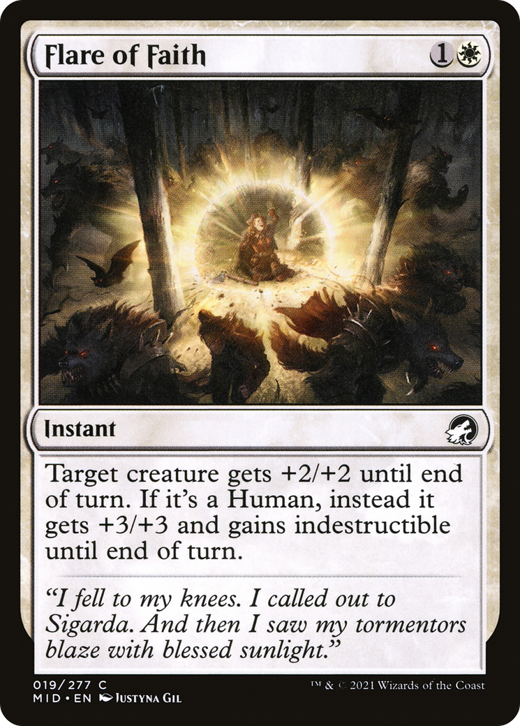 {C} Flare of Faith [Innistrad: Midnight Hunt][MID 019]