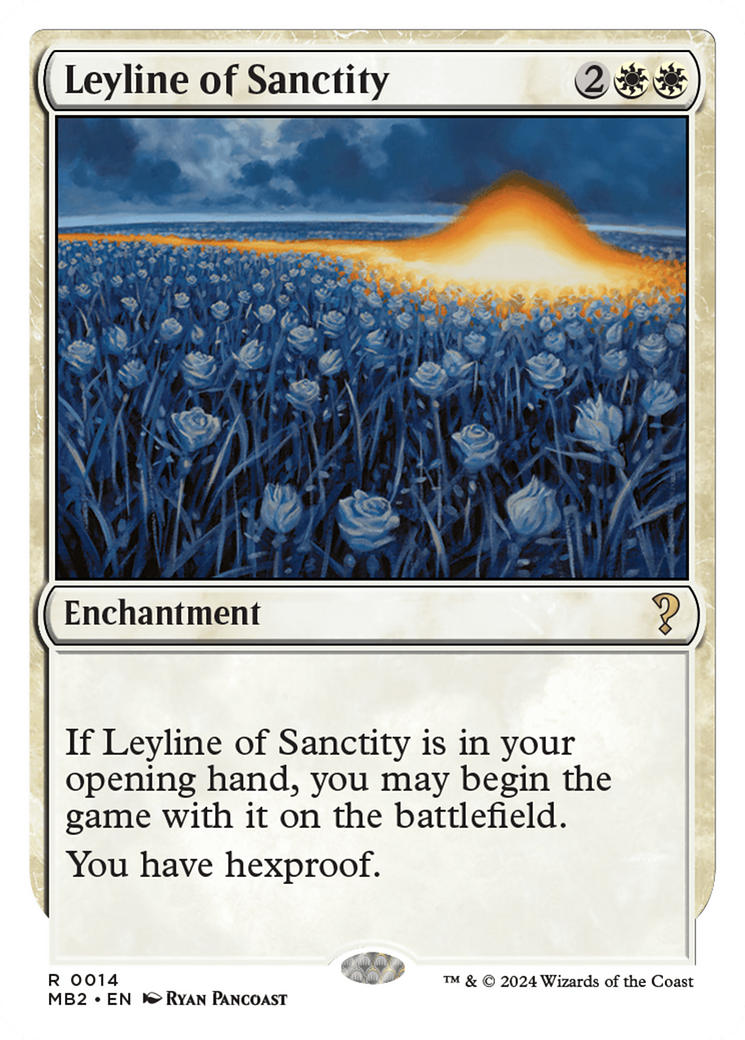{R} Leyline of Sanctity (White Border) [Mystery Booster 2][MB2 014]