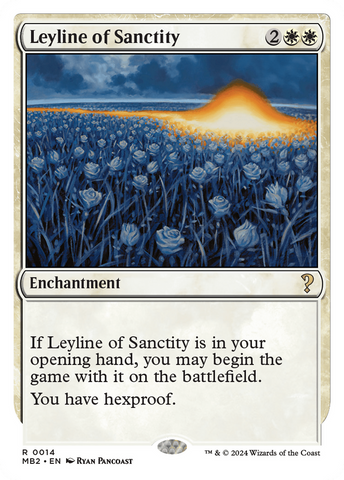 {R} Leyline of Sanctity (White Border) [Mystery Booster 2][MB2 014]