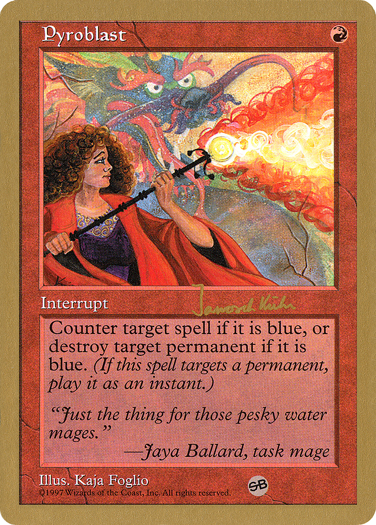 {C} Pyroblast (Janosch Kuhn) (SB) [World Championship Decks 1997][GB WC97 JK262SB]