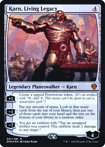 {R} Karn, Living Legacy [Dominaria United Prerelease Promos][PR DMU 001]