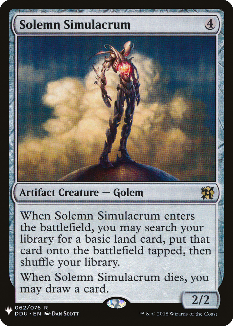 {R} Solemn Simulacrum [Mystery Booster][LS DDU 062]