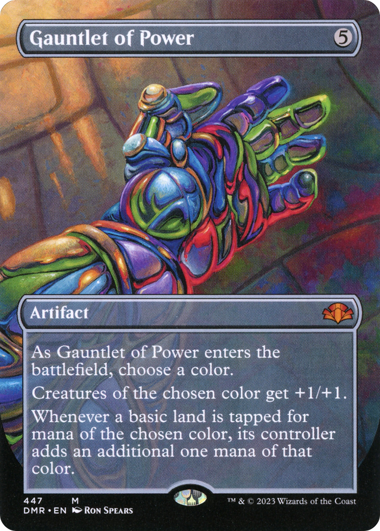 {R} Gauntlet of Power (Borderless Alternate Art) [Dominaria Remastered][DMR 447]