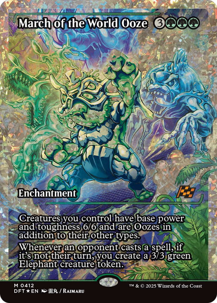 {@R} March of the World Ooze (Showcase) (Fracture Foil) [Aetherdrift][DFT 412]