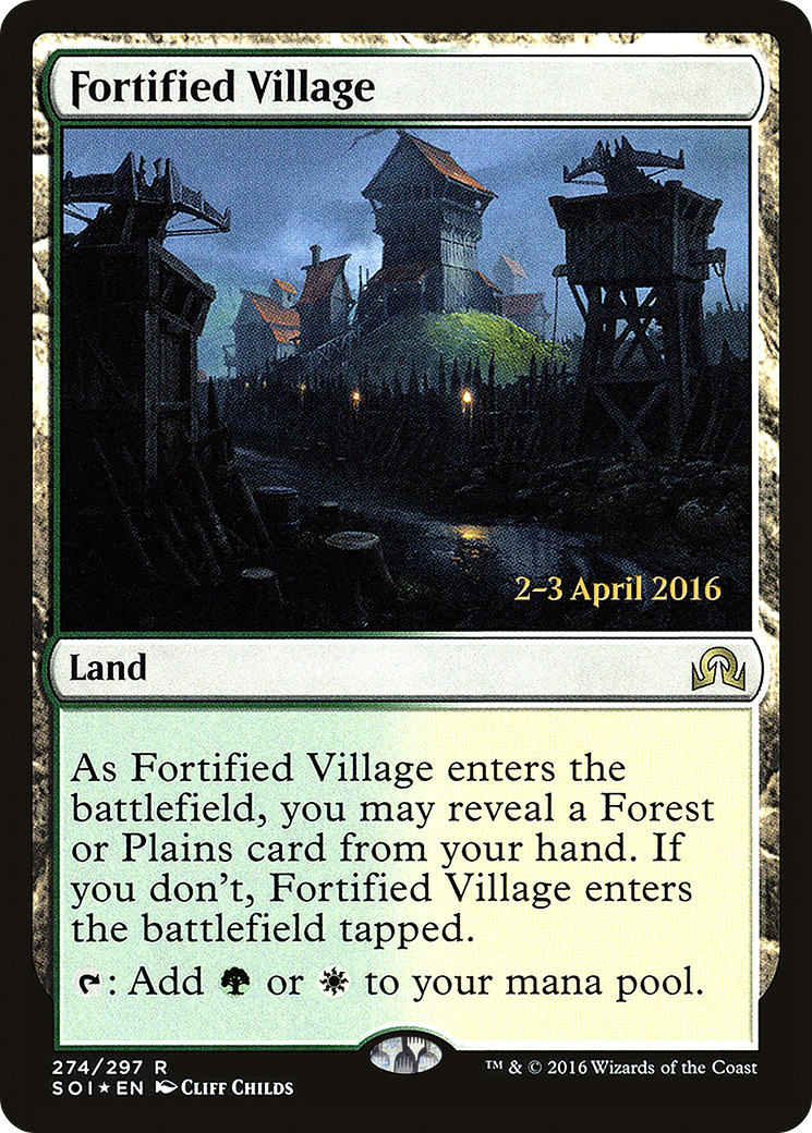 {R} Fortified Village [Shadows over Innistrad Prerelease Promos][PR SOI 274] - Misty Mountain Games