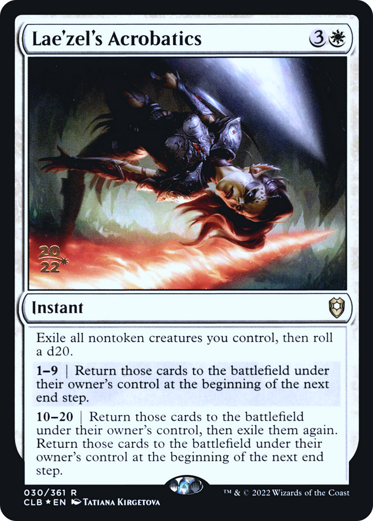 {R} Lae'zel's Acrobatics [Commander Legends: Battle for Baldur's Gate Prerelease Promos][PR CLB 030]