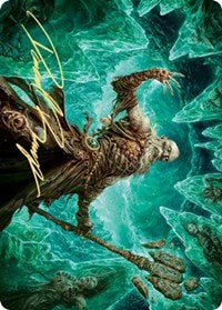 {A} Draugr Necromancer Art Card (Gold-Stamped Signature) [Kaldheim Art Series][GS AKHM 022]