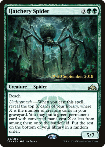 {R} Hatchery Spider [Guilds of Ravnica Prerelease Promos][PR GRN 132]