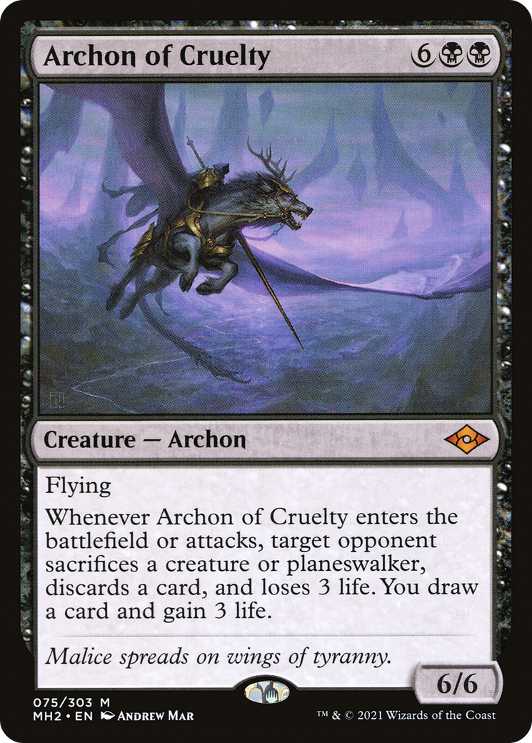 {R} Archon of Cruelty [Modern Horizons 2][MH2 075]